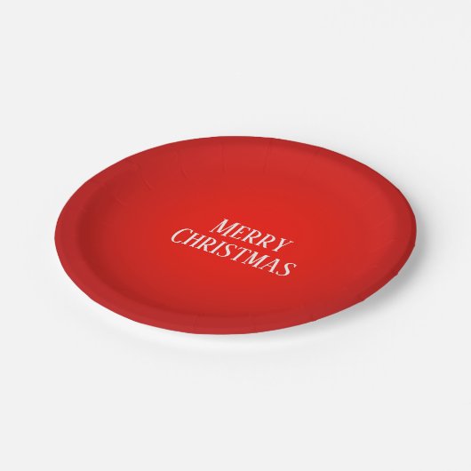 Vakkerrode kerstbal papieren bordje (Gekanteld)