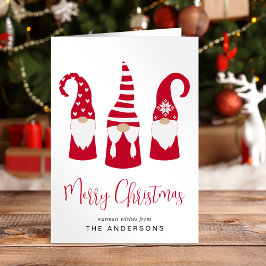 Vakkerrode kerstkaart feestdagen kaart