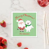 Vakkerstman en Beer kerstfeest Napkins Servet (Insitu)