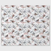 Vakkerwinter: Vogelspoelpapier Cadeaupapier (Vlak)