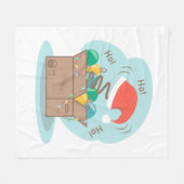 Vakkist met kerstversiering en kersthoed fleece deken (Voorkant (Horizontaal))