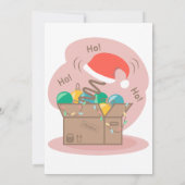 Vakkist met kerstversiering en kersthoed kaart (Achterkant)