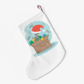 Vakkist met kerstversiering en kersthoed kleine kerstsok (Achterkant (Hangend))