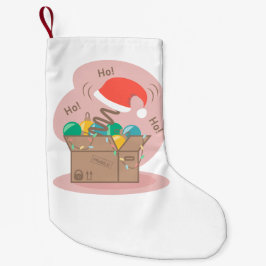 Vakkist met kerstversiering en kersthoed kleine kerstsok