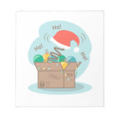 Vakkist met kerstversiering en kersthoed notitieblok (Voorkant)
