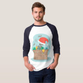 Vakkist met kerstversiering en kersthoed t-shirt (Voorkant volledig)