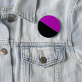 Vakknop feministische anarchist ronde button 5,7 cm (In situ)