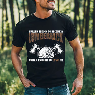 Vakkundig houthakkerontwerp t-shirt