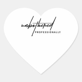 Vakkundig ongehinderd" hart sticker