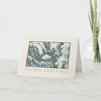 Vakman Balsams in de sneeuw Feestdagen Kaart