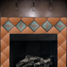 Vakman Dragonfly Tegel, Groen en Koper Tegeltje