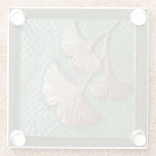 Vakman Gingko Leaf Glazen Onderzetter (Achterkant)