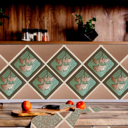 Vakman Gingko Leaf Keramische Tegel Tegeltje