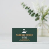 Vakman Modern Bosgroen & Goud Visitekaartje (Staand voorkant)