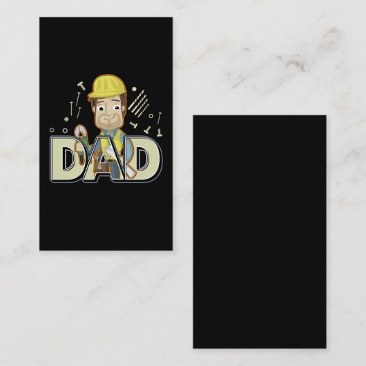 Vakman Papa Elektricus Husband Handyman Visitekaartje (Voorkant / Achterkant)