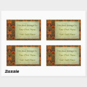 Vakman Verzadigde Bloemen Gepersonaliseerde Boekpl Rechthoekige Sticker (Vel)