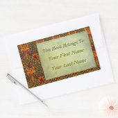 Vakman Verzadigde Bloemen Gepersonaliseerde Boekpl Rechthoekige Sticker (Envelop)