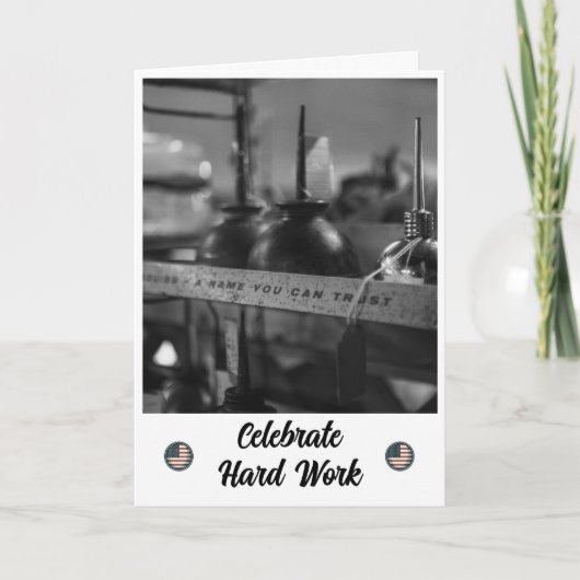 Vakmanschap en vertrouwen - Een Dag van de Arbeid Bedankkaart (Voorkant)