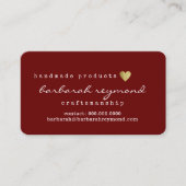 Vakmanschap romantisch visitekaartje (Voorkant)