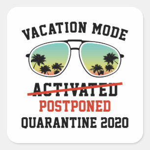 Vakmodus Uitgesteld Vierkante Sticker