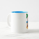 Vakpaar - aangepaste kleur tweekleurige koffiemok (Voorkant links)