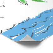 Vakstrand met palmboom baby poster (Hoek)