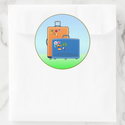 Vakuitkoffers Ronde Sticker (Tas)