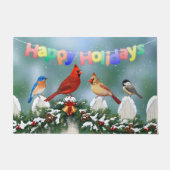 Vakvogels en kerstgarland deurmat (Voorkant)