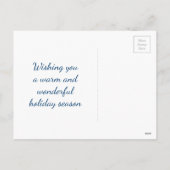 Vakvogels en kerstgarland feestdagenkaart (Achterkant)