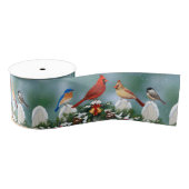 Vakvogels en kerstgarland grosgrain lint (Spoel)