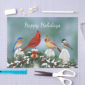 Vakvogels en kerstgarland tissuepapier (Craft)