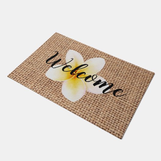 Vakvrouw van de zomerbloemetjes welkom deurmat (Schuin)