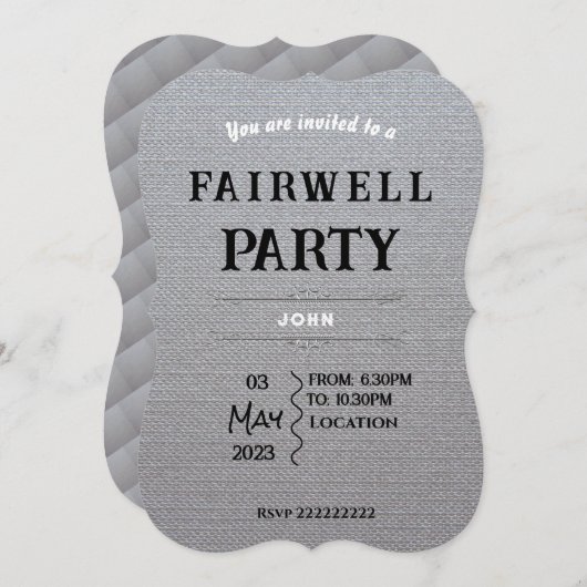 Vakwelsuitnodiging Kaart (Voorkant / Achterkant)