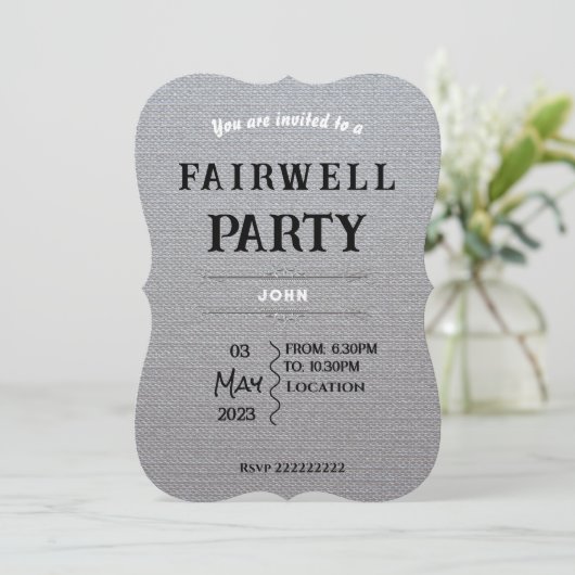 Vakwelsuitnodiging Kaart (Staand voorkant)