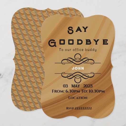 Vakwelsuitnodiging Kaart (Voorkant / Achterkant)