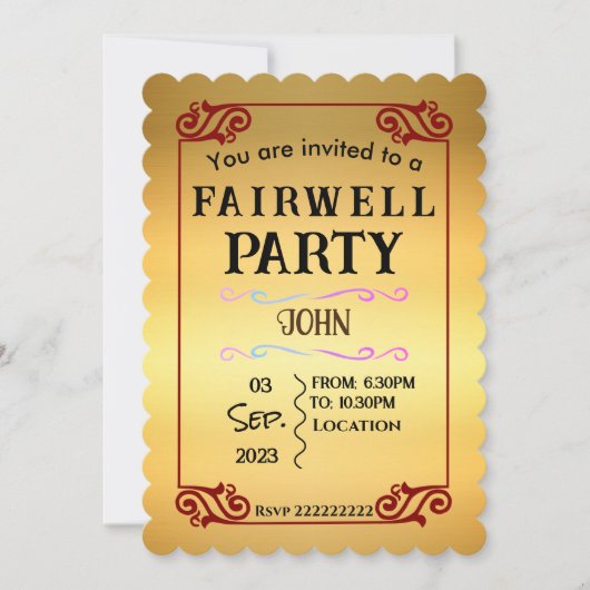 Vakwelsuitnodiging Kaart (Voorkant)