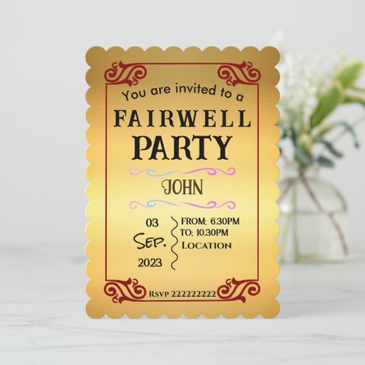 Vakwelsuitnodiging Kaart (Staand voorkant)