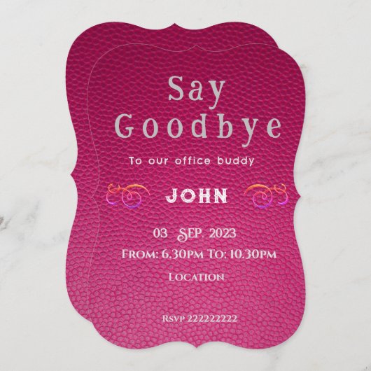 Vakwelsuitnodiging Kaart (Voorkant / Achterkant)