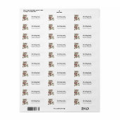 VakwinterFloral Pine Cone Holly Berries Etiket (Full Sheet)