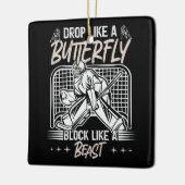 Val als een vlinder Blok als een Beest Keeper Keramisch Ornament (Links)