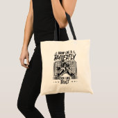 Val als een vlinder Blokkeer als een Beest Keeper Tote Bag (Voorkant (product))