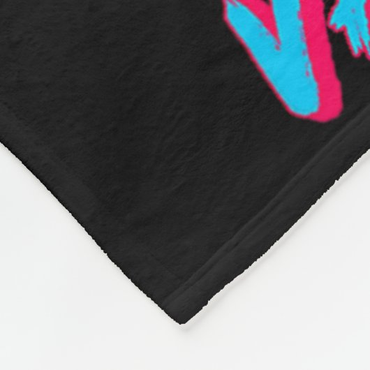 Val Cenis Retro Ski Skikarakter Met Abstract Fleece Deken (Hoek)