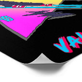 Val Cenis Retro Ski Skikarakter Met Abstract Poster (Hoek)