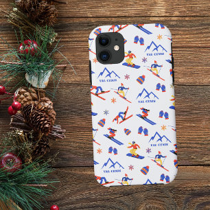 Val Cenis Savoie Frankrijk Ski Snowboard patroon Case-Mate iPhone Case