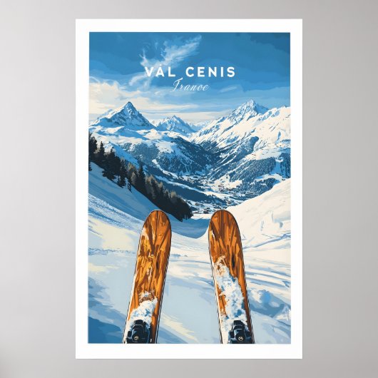 Val Cenis Ski Muur Kunst Ski Poster 1 (Voorkant)