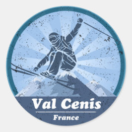 Val Cenis Skiër Ronde Sticker