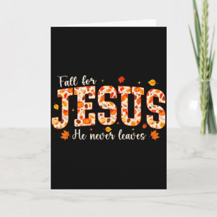 Val Christus Hij Verlaat Nooit Herfst Christelijk Kaart