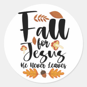 Val Christus nooit verlaat Thanksgiving Ronde Sticker