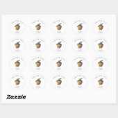 Val cute eikel - dank je ronde sticker (Vel)