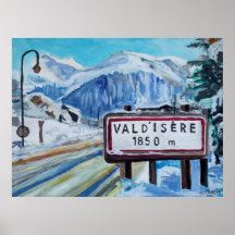 Val d’Isère Schilderij – Franse Alpen Poster